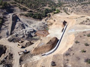 Manisa’nın 6. barajında gövde dolgusuna başlandı