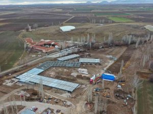 Çatalhöyük Tanıtım ve Karşılama Merkezi hızla yükseliyor
