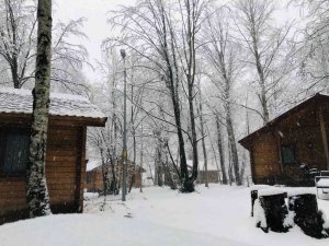 Eriklitepe beyaza büründü