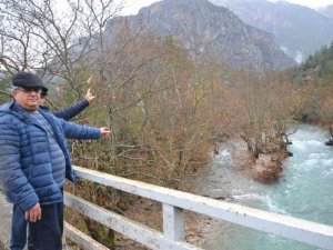 Antalya’da yazın kuruyan ırmak, yağışlar sonrası adeta coştu