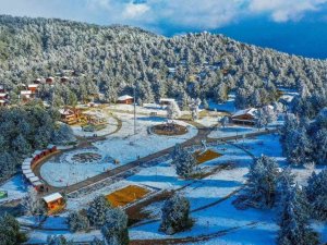Denizli Teleferik ve Bağbaşı Yaylası beyaza büründü