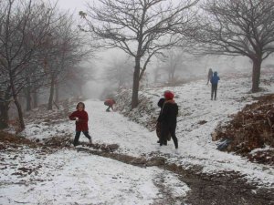 Aydın’da kar sevinci