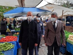 Kaymakam Maslak, pazarda vatandaşların sorunlarını dinledi