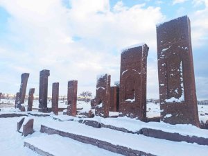 Ahlat’ta kar yağışı