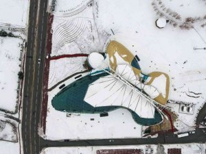 Konya’da kartpostallık kar manzarası