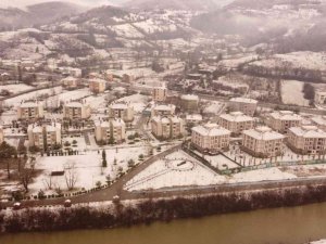 Kar manzaraları havadan görüntülendi
