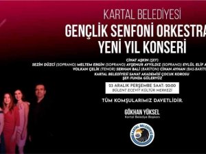 Kartal Belediyesi Gençlik Senfoni Orkestrası yeni yıl konseriyle sahnede