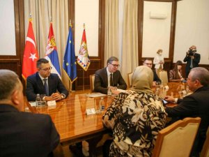 TBMM Başkanı Şentop, Sırbistan Cumhurbaşkanı Vuçiç ile görüştü