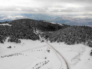 Topçam yaylası beyaz örtü ile kaplandı
