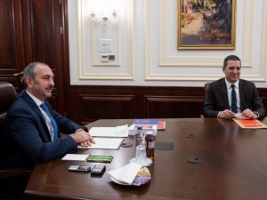 Bakan Gül, TBB Başkanı Sağkan’ı kabul etti