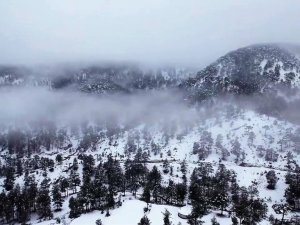 Denizli’nin Sibiryası Çameli’nden kar manzaraları