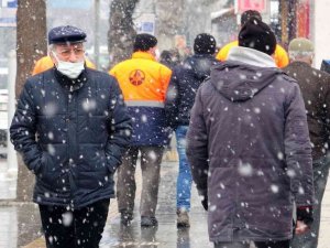 Lapa lapa yağan kar sevindirdi