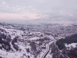 Devrek’te kar manzaraları havadan görüntülendi