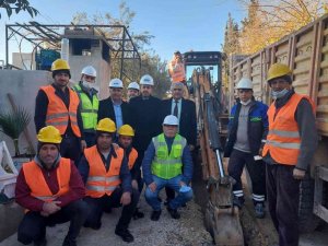 Mut’ta doğal gaz boru hatları döşenmeye başlandı