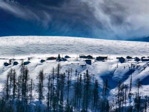 Kardüz’de kar kalınlığı 1 metreye ulaştı