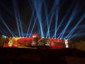 Gaziantep kalesinde 100. yıla özel ses ve ışık gösterisi