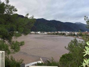 Marmaris’te denizin rengi kahverengiye dönüştü