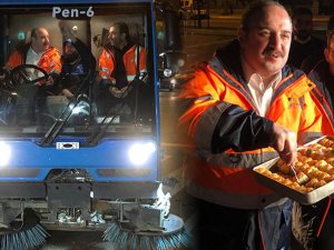 Sanayi ve Teknoloji Bakanı Varank’ın temizlik işçileriyle “Yılbaşı” mesaisi