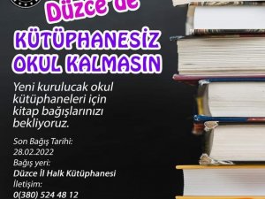 Kütüphanesiz okul kalmasın