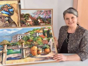 Kadın elinden sanata dönüşen 3 boyutlu tablolar