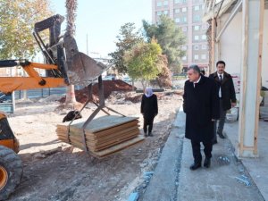 Beyazgül devam eden çalışmaları yerinde inceledi