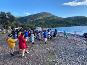 Bodrum’da öğrencilerle geri dönüşümde farkındalık çalışmaları yapıldı