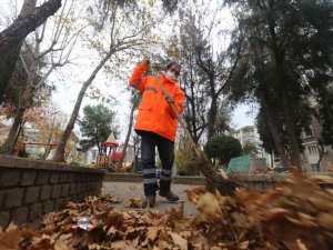 Efeler Belediyesi parklardaki temizlik çalışmalarını aralıksız sürdürüyor