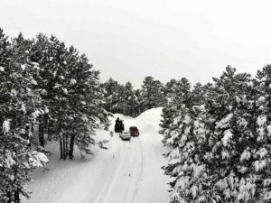 Erzincan’ın yüksek kesimlerinde kar yağışı etkisini artırdı