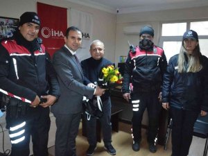 Balıkesir polisinden İHA’ya Gazeteciler Günü ziyareti