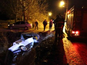 Kanala düşen alkollü sürücü belirttiği adresten 15 kilometre uzaklıkta bulundu