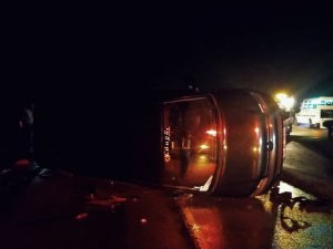 Cenaze törenine giden minibüs devrildi: 1 ölü, 8 yaralı