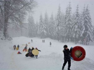 Kartepe’de yoğun kar yağışı