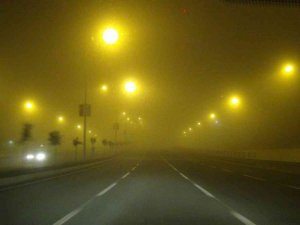 Şanlıurfa’da gece yarısı sis sürprizi