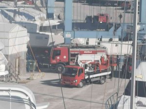 Marmaris’te tekne yangını