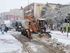 Van Büyükşeheir Belediyesinden karla mücadele çalışması