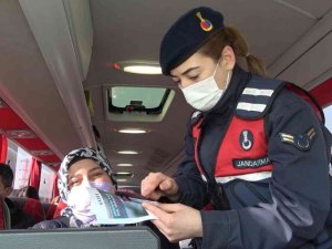 43 ilin geçiş güzergahında araçlar tek tek durduruldu, KADES uygulaması tanıtıldı