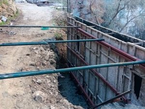 Köşk Belediyesi’nin istinat duvarı çalışmaları devam ediyor