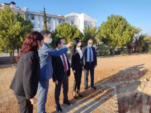 Açıkgöz, Didim Devlet Hastanesi’ndeki ek bina çalışmalarını yerinde inceledi