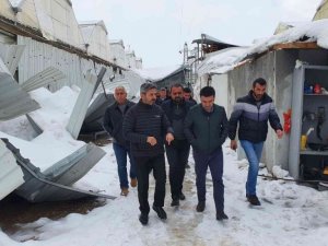 Milletvekili Aydın, kardan zarar gören vatandaşlarla bir araya geldi