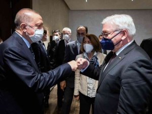 Cumhurbaşkanı Erdoğan, Senegal’de Almanya Cumhurbaşkanı Steinmeier ile görüştü