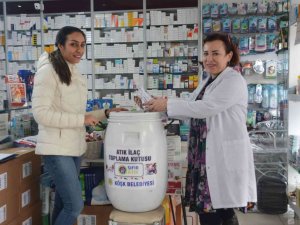 Köşk Belediyesi, eczanelere atık ilaç kutusu dağıttı