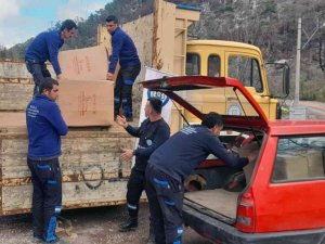 Yangın mağduru arıcılara destek