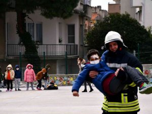 Söke’de gerçeğini aratmayan deprem tatbikatı