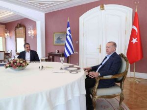 Cumhurbaşkanı Erdoğan’ın Yunanistan Başbakanı Miçotakis’le yaptığı görüşme sona erdi