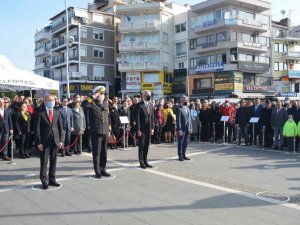 Çanakkale Zaferinin 107.yıldönümü tören ve çelenk sunumu ile anıldı