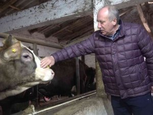 Muharrem İnce’den ahırda basın toplantısı