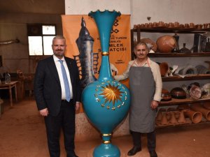 Cumhurbaşkanlığına dev vazo: 1 ayda bitirildi