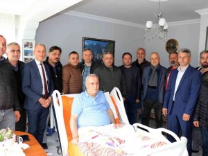 Mazbatalarını alıp saldırıya uğrayan Başkan Azman’ı ziyaret etti