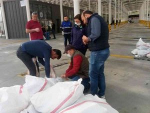 Kaçak etlerin sahibine ve otobüse ceza