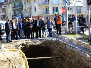Başkan Gürün, Fethiye’deki altyapı çalışmalarını inceledi